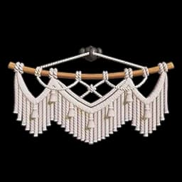 White Macrame Tapestry