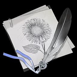 Sunflower and Feather