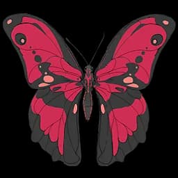 Red Feather Butterfly