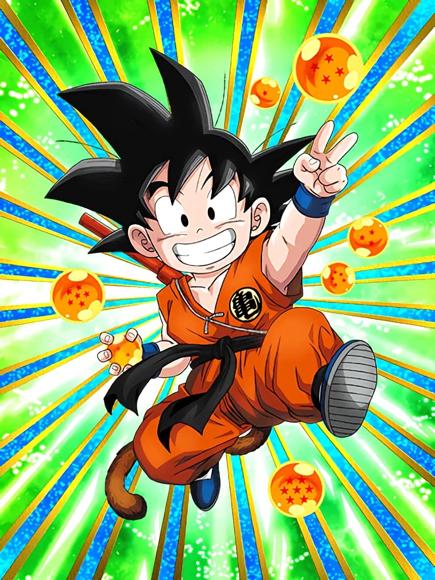 Braveness and Vigor in Action Goku (Youth)
