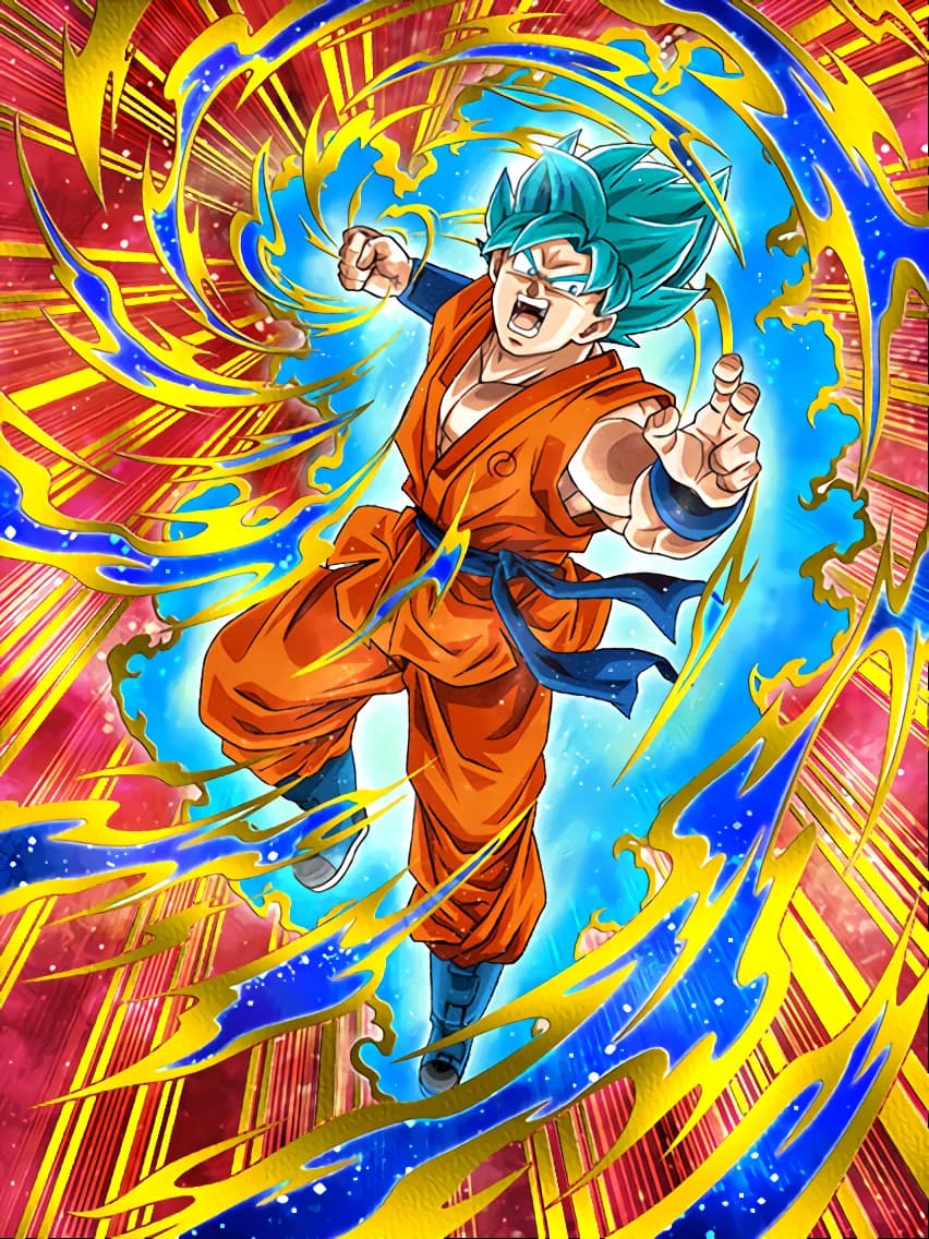 Cyan Juggernaut Super Saiyan God SS Goku