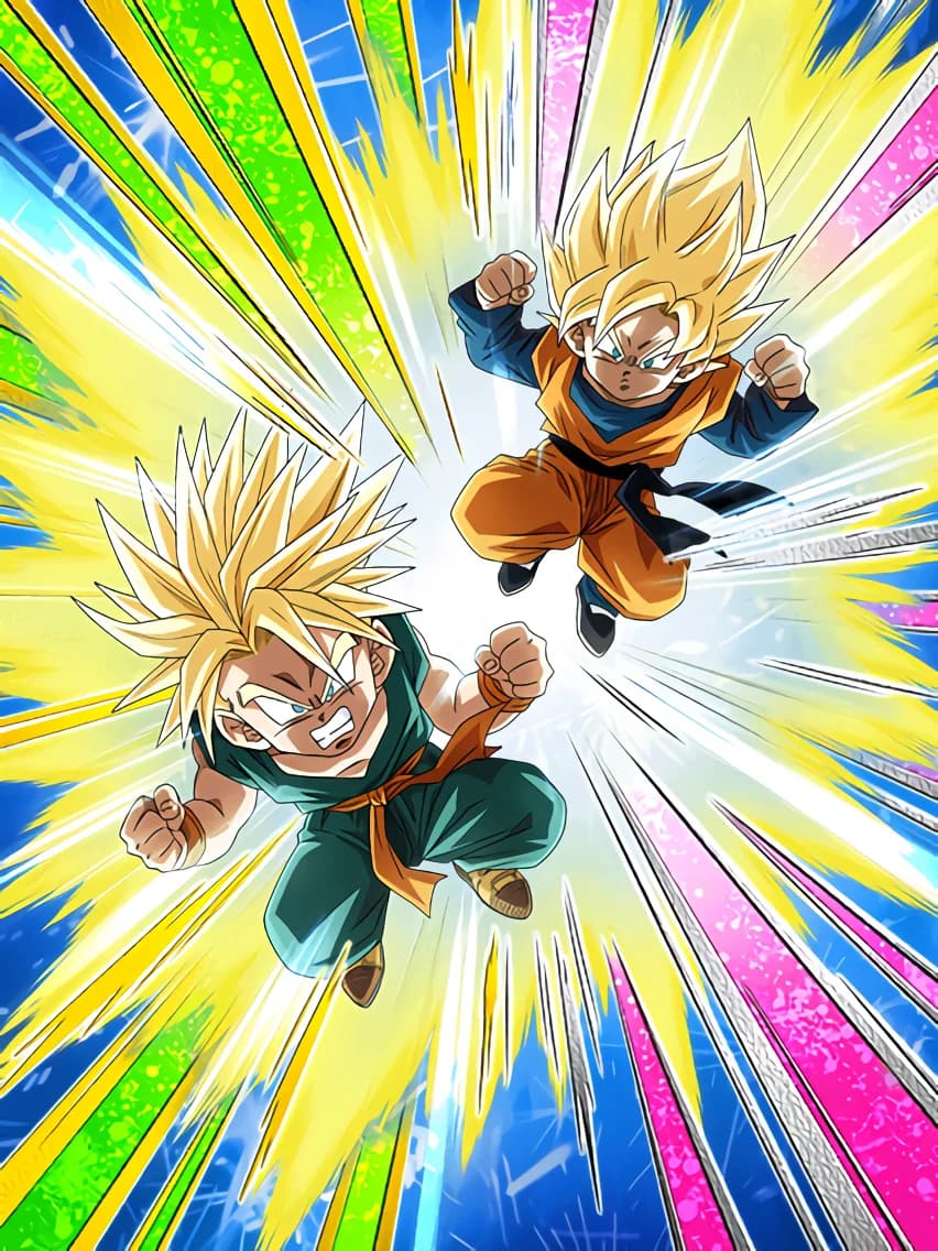 Mischievous Super Power Super Saiyan Trunks (Kid) & Super Saiyan Goten (Kid)