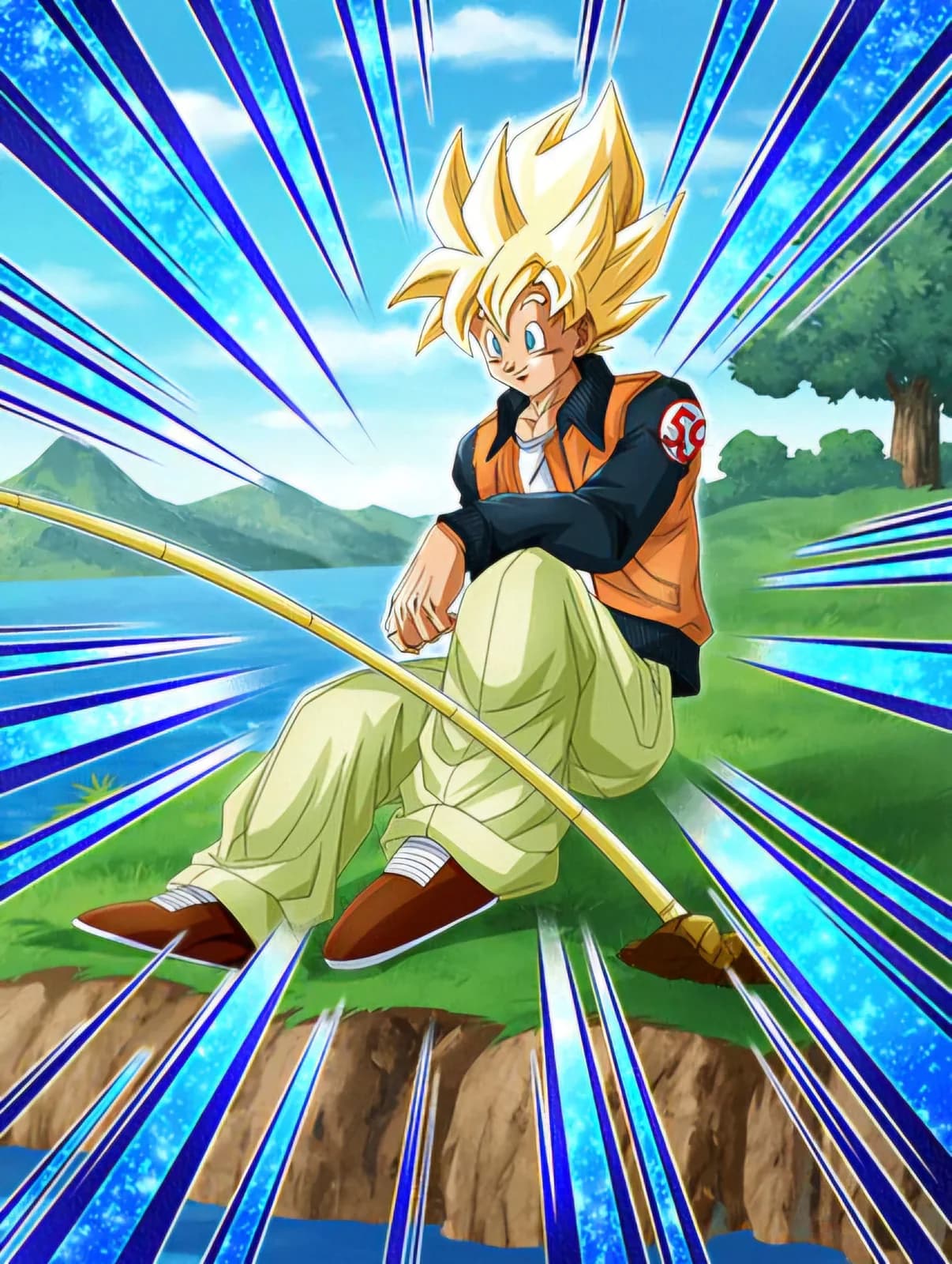 Relaxing Time Spent in the Mountains Super Saiyan Goku
