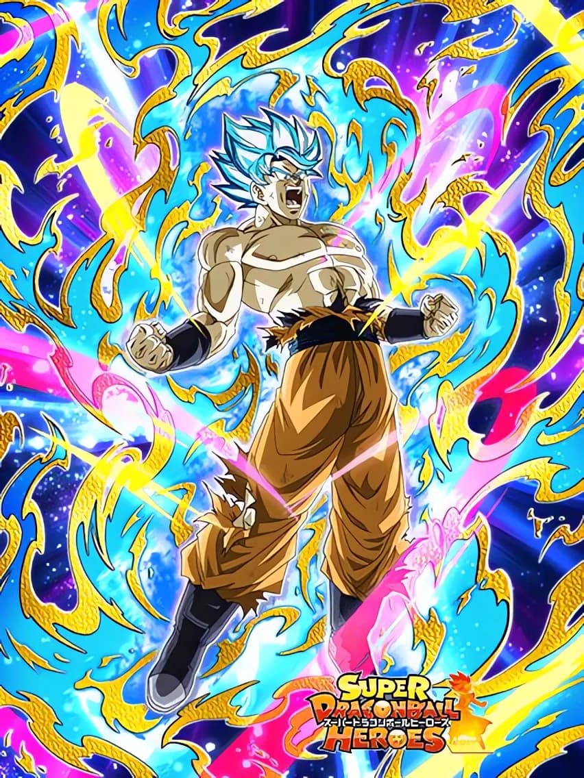 Universe-Shaking Azure Power Super Saiyan God SS Goku (Universe Tree Power)