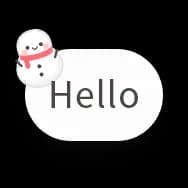 Adorable Snowman (Chat Bubble)