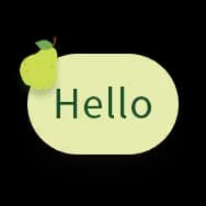Cautious Pear (Chat Bubble)
