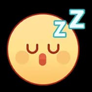 Yellow Beanie: Asleep (Sticker)