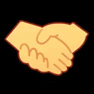 Yellow Beanie: Handshake (Sticker)