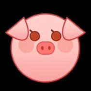 Yellow Beanie: Pig Head (Sticker)