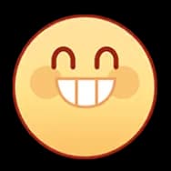 Yellow Beanie: Wide Grin (Sticker)