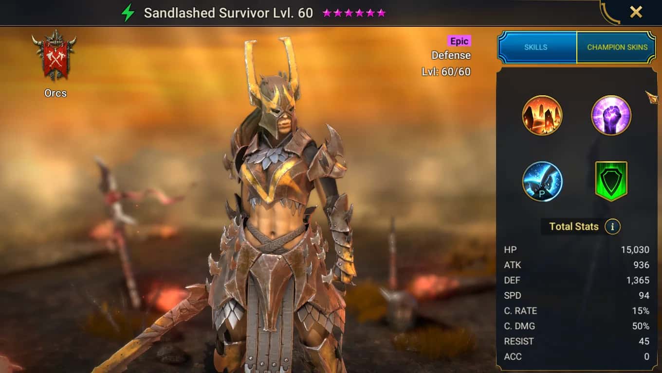 Sandlashed Survivor key art